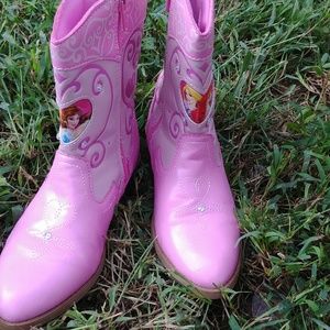 Like new Disney princess cow girl boots
